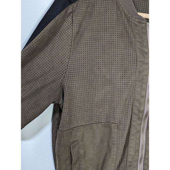 Bohme Suede Perforated Bomber Style Lightweight Jacket - Size M - Picture 4 of 7